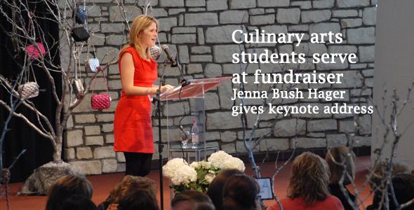 Culinary arts students serve at fundraiser