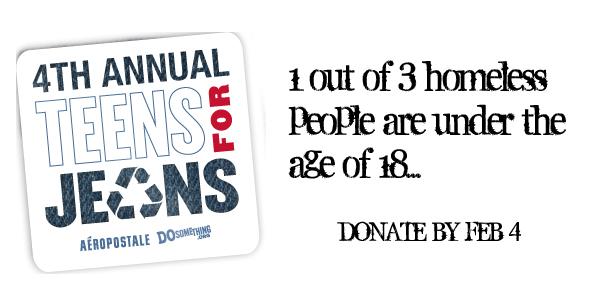 Teens for Jeans collecting donations this week