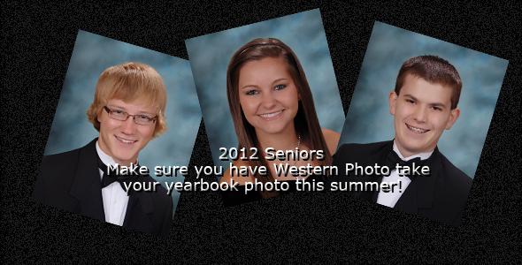 Seniors must contact Western Photo for yearbook portraits
