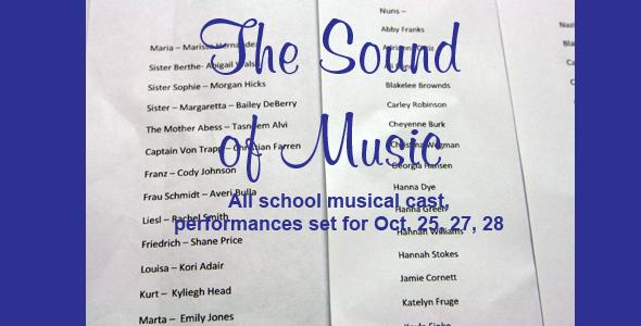 Annual school musical to open Oct. 25