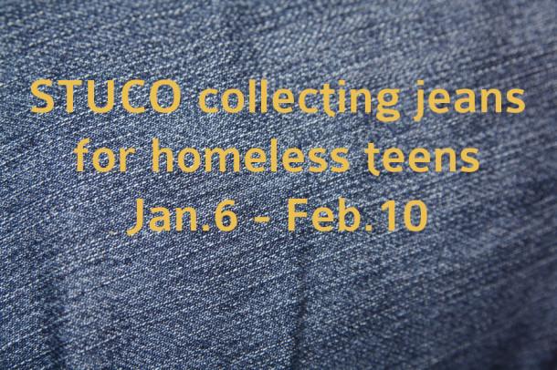 Student council collects jeans to help homeless youth 