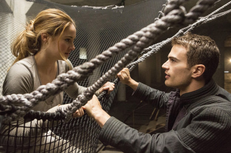 Shailene Woodley (left) and Theo James (right) star in Divergent.