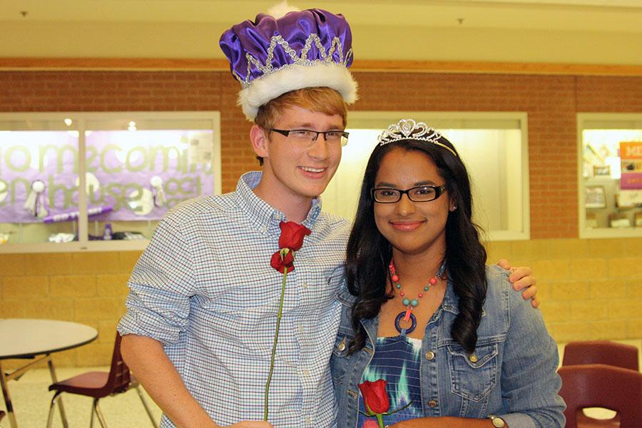 Seniors Kendall Tipton and Lupita Reyes were crowned  band homecoming king and queen Tuesday at the band dance.