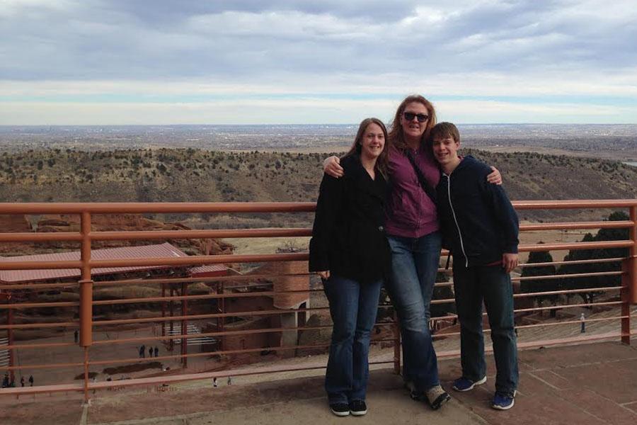 Karen Scheer, Hannah and Josiah Dye visited  the Red Rocks Theatre near Denver, Colorado.