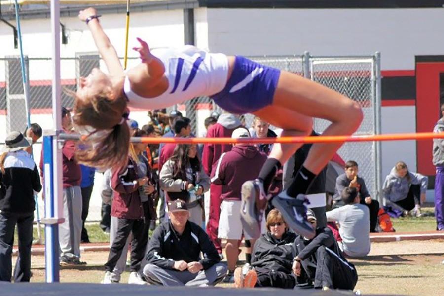 Senior Carmen Sitz competes in the high jump and qualified for the state meet before being injured.