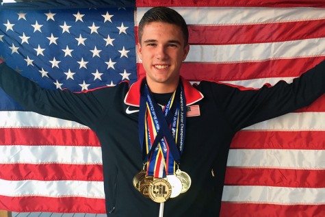 Senior Norman Grimes competed internationally this summer, earning all gold medals.