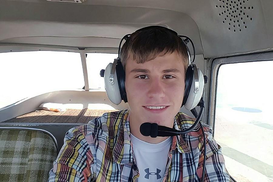 Senior Zane Crabtree earned his pilots license in August, allowing him to fly with passengers.