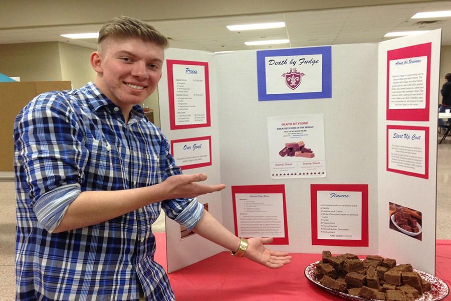 Jake Nelson presents his business, Death by Fudge.