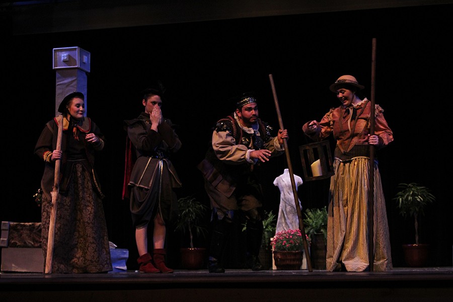 Dogberry, played by senior Ismael Granda, provides comedic capers as the constable and his helpers.