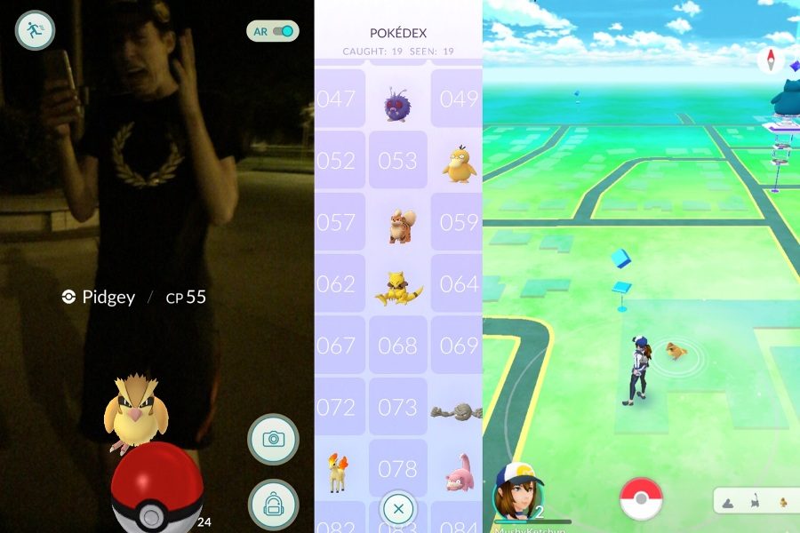 Pokemon Go players see a mix of virtual worlds and the real world on their screens.