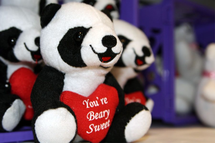 The school store will sell Valentines Day-themed items, such as stuffed animals, starting Feb. 13.