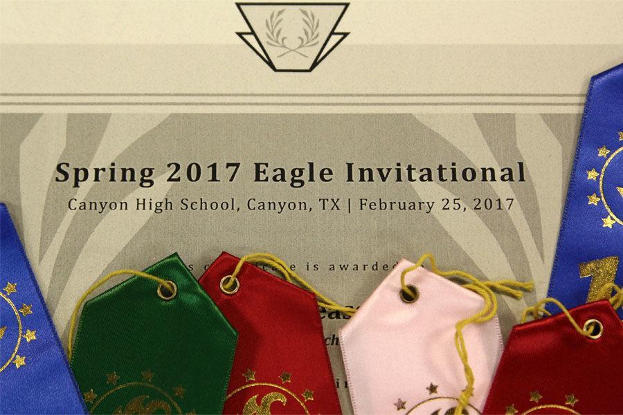 Twenty-two students earned ribbons at the spring Eagle Invitational UIL Academic Meet.