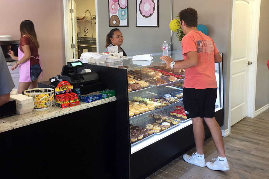 The service we received at “Got Donuts?” was overall, incredible. Their staff managed to get 16 donut orders out to us in about five minutes, (which is impressive enough in and of itself) and some items were heated before being served to us. Despite the fact we hit them with a large group to serve with no notice, the staff was friendly and extremely efficient. 