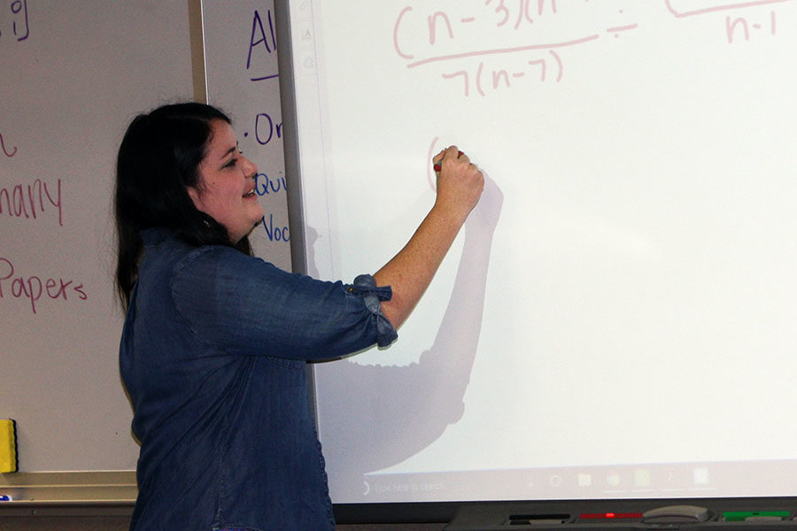 New faculty member Lindsay Shuman teaches math.