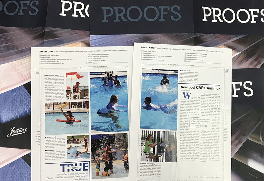 Yearbook staffers are already working on proofs. Students who order earlier get the best prices.