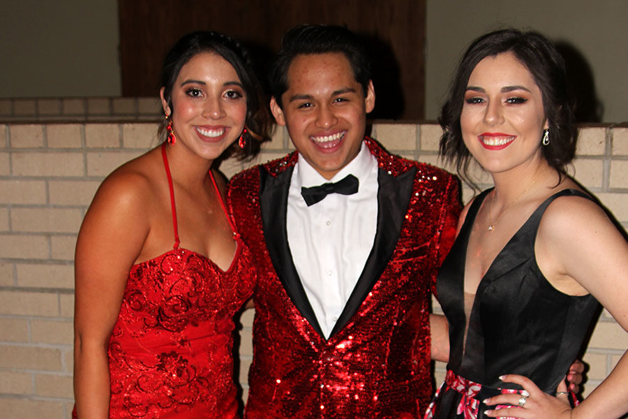 Juniors Ali Dominguez, Nolan Quintanilla and Kendall Carnahan