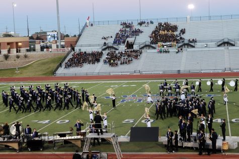 The Soaring Pride band competes at the area contest where they earned the right to perform in San Antonio at the Alamodome Wednesday, Nov. 7.