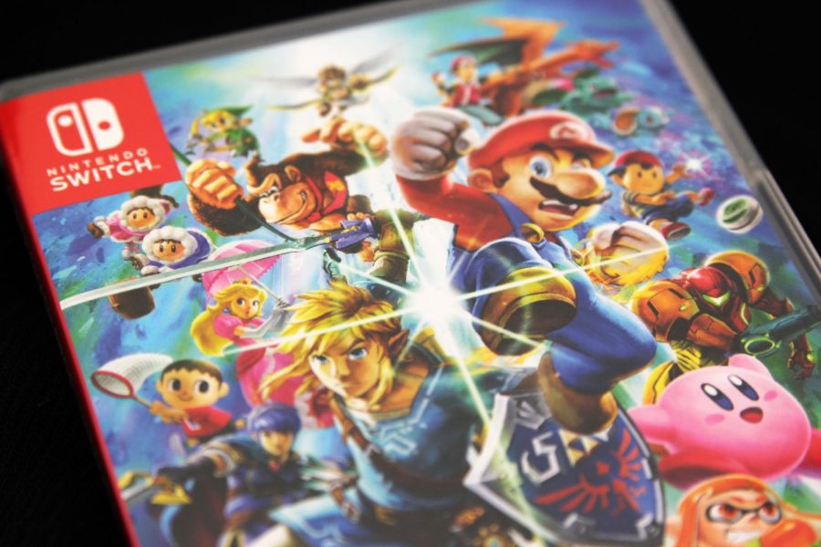 The cover art for Super Smash Bros. Ultimate features Mario, Link and several other Nintendo characters.