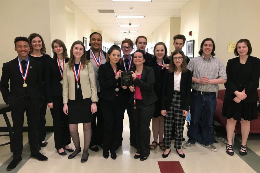 The speech team captured the district speech championship Friday, March 29 at WTAMU.