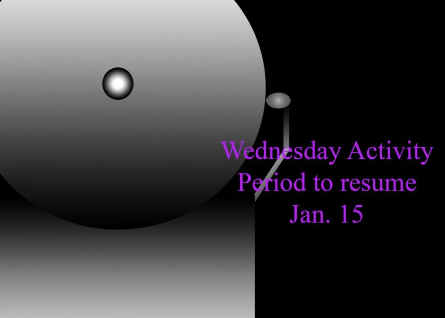 Wednesday activity period schedule starts Jan. 15