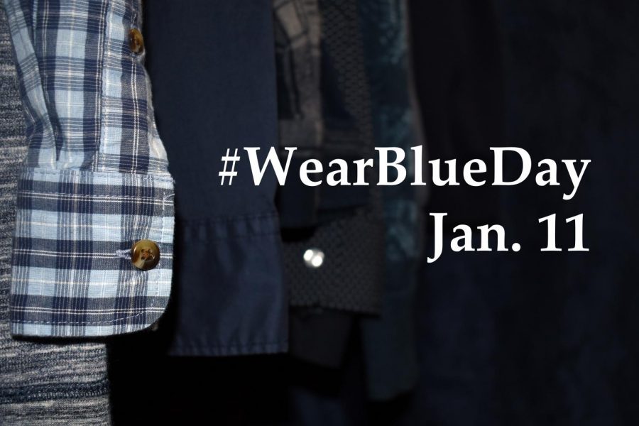 Participants can post pictures of themselves wearing blue clothing on social media with the hashtag #WearBlueDay to help raise awareness for human trafficking.