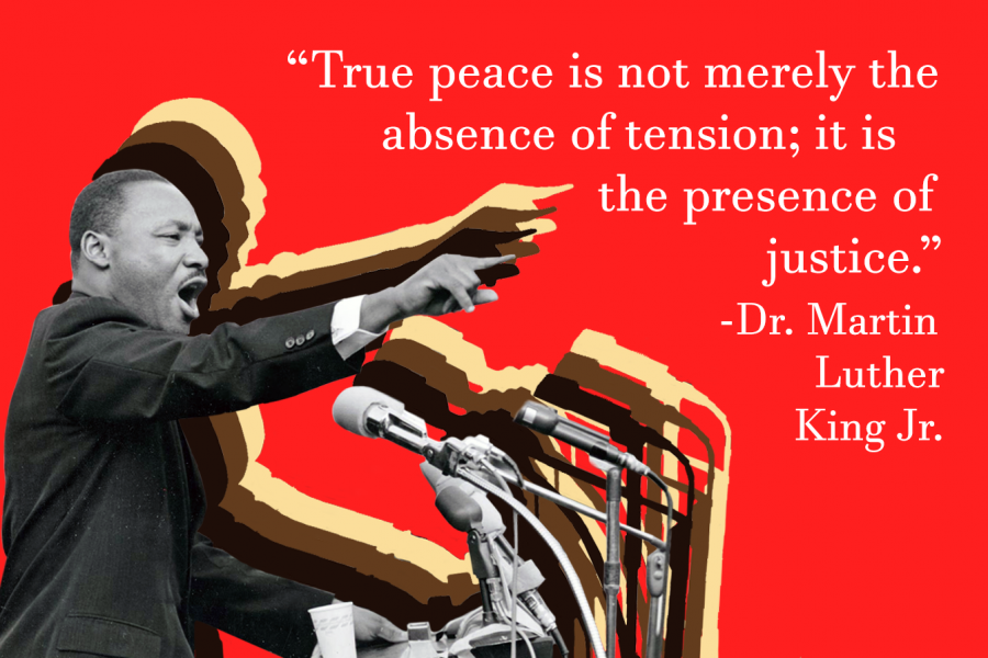 Even+though+Dr.+Martin+Luther+King+Jr.+died+52+years+ago%2C+on+April+4%2C+1968%2C+his+message+of+hope+and+tolerance+altered+Americas+culture+and+helped+unify+the+country.+In+November+of+1983%2C+MLK+Day+was+signed+into+law+as+a+federal+holiday+by+President+Ronald+Reagan.+However%2C+the+U.S.+still+seems+to+be+divided+by+racial+politics+and+injustices.+Thirty-seven+years+after+the+creation+of+the+day+meant+to+honor+the+civil+rights+hero%2C+Editor-in-Chief+Blake+Loria+looks+to+Kings+words+and+actions+for+insight+into+2021+America.