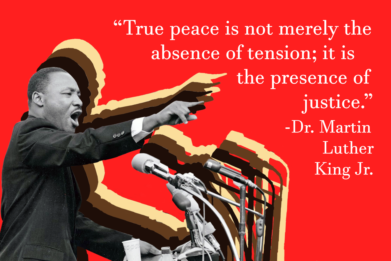 True peace is not merely the absence of tension; it is the presence of  justice. – Martin Luther King, Jr. – Black Mail Blog