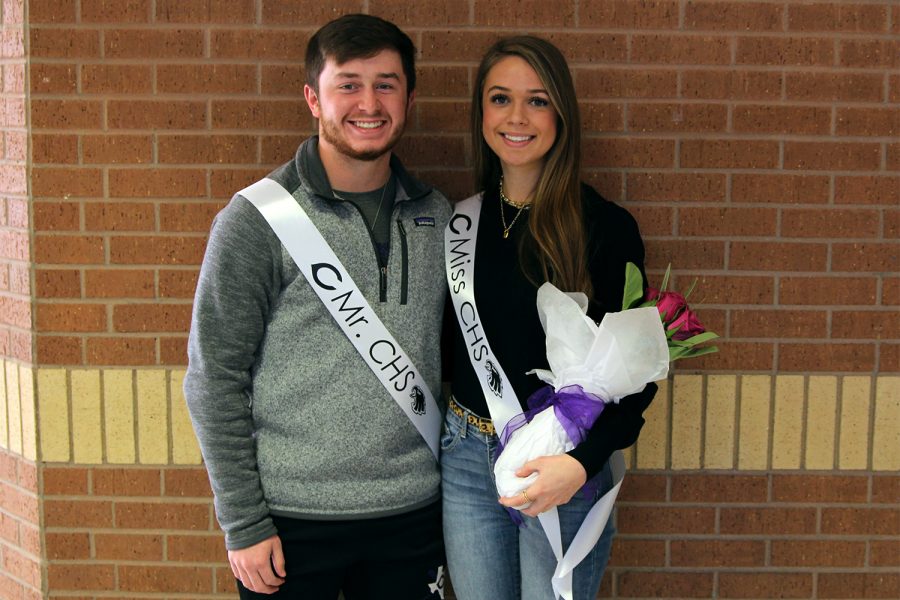 Seniors Brody Cook and Sadie Boyles were announced as Mr. and Miss CHS Friday, Feb. 5 during homeroom. As a Canyon High tradition, only seniors are considered for the title.
The runner-up contenders for Mr. CHS were Rafe Butcher, Jay DeFoor and Jett Meek. The runner-ups for Miss CHS were Raylee Bain, Kyla Cobb and Kenadee Winfrey.
