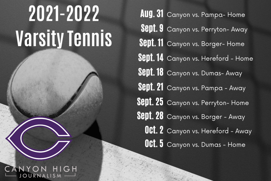 2021 Varsity tennis roster, schedule