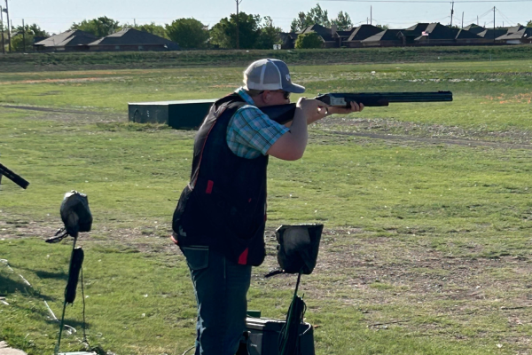 Sophomore Bert De Groot shoots shotguns for fun and hopes to one day get all 25 targets down. My dad got me into shooting guns since I was tiny, Bert said.