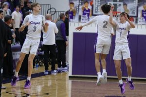 Varsity boys basketball playing and celebrating at different moments. "My brother has a gift for bringing out the best in young athletes, no matter what sport he's coaching," Matt Lovorn said. "He's been extremely successful in his career coaching basketball, and I know he will continue to do the same here."
