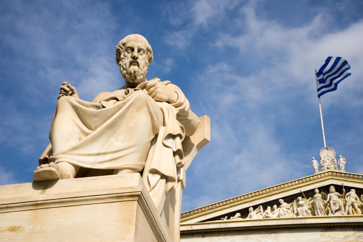 Marble statue of the ancient Greek Philosopher Plato