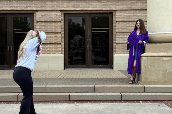 Senior Alexis Martinez posing for her senior photos. 