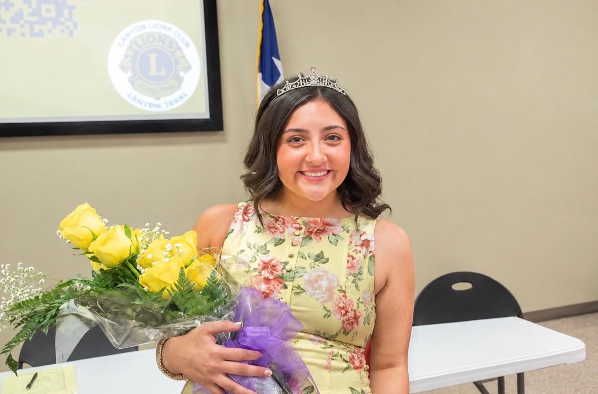 Junior Eloise Veal poses as she is crowned Lions Club Queen for 2026-2027